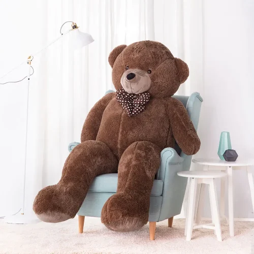 Teddyway Nomo Big Plush Teddy Bear Giant XXL, Soft Toy, 100 Cm, 39 Inches, 3.3 Feet, Dark Brown - Teddyway