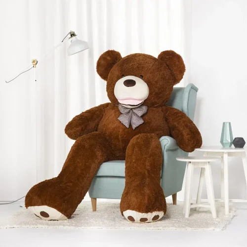 Teddyway Bobo Big Plush Teddy Bear Giant XXL, Soft Toy, 100 Cm, 39 Inches, 3.3 Feet, Light Brown - Teddyway