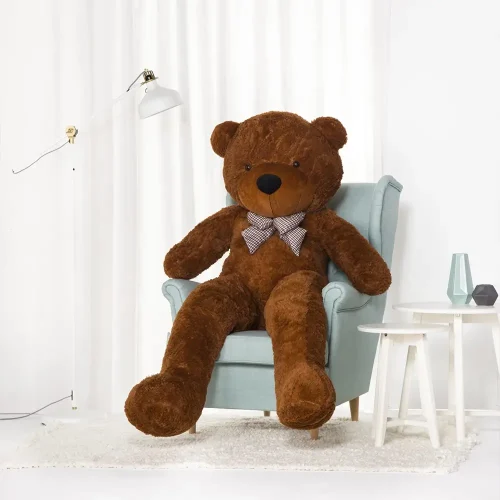 Teddyway Popo Big Plush Teddy Bear Giant XXL, Soft Toy, 100 Cm, 39 Inches, 3.3 Feet, Light Brown - Teddyway