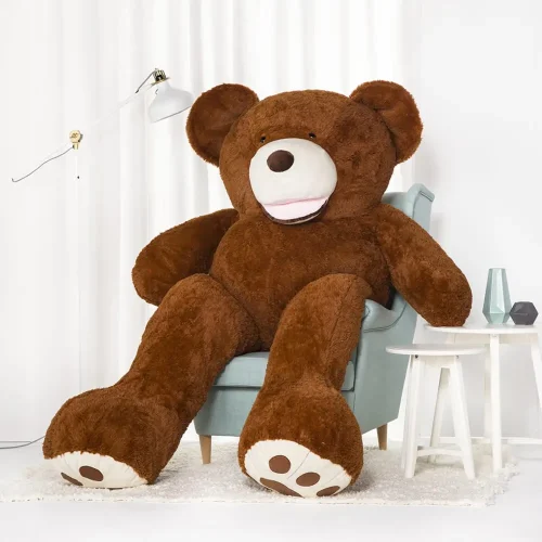 Teddyway Bobo Big Plush Teddy Bear Giant XXL, Soft Toy, 100 Cm, 39 Inches, 3.3 Feet, Light Brown - Teddyway