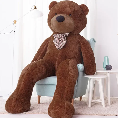 Teddyway Popo Big Plush Teddy Bear Giant XXL, Soft Toy, 100 Cm, 39 Inches, 3.3 Feet, Light Brown - Teddyway