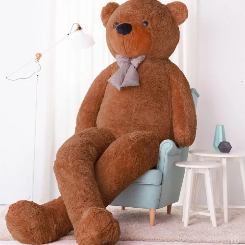 Teddyway Popo Big Plush Teddy Bear Giant XXL, Soft Toy, 100 Cm, 39 Inches, 3.3 Feet, Light Brown - Teddyway