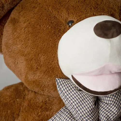 Teddyway Bobo Big Plush Teddy Bear Giant XXL, Soft Toy, 100 Cm, 39 Inches, 3.3 Feet, Dark Brown - Teddyway