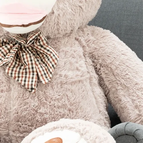 Teddyway Bobo Big Plush Teddy Bear Giant XXL, Soft Toy, 100 Cm, 39 Inches, 3.3 Feet, Gray - Teddyway
