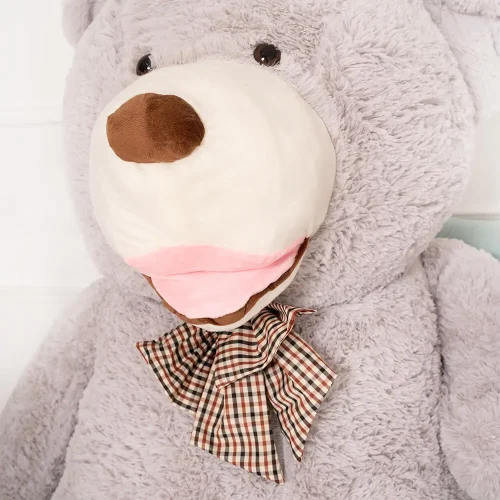 Teddyway Bobo Big Plush Teddy Bear Giant XXL, Soft Toy, 100 Cm, 39 Inches, 3.3 Feet, Gray - Teddyway