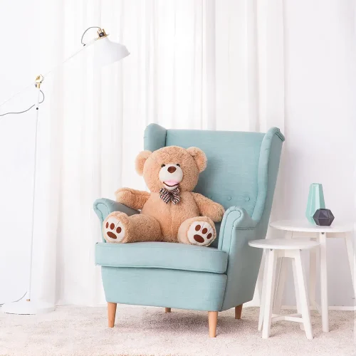 Teddyway Bobo Big Plush Teddy Bear Giant XXL, Soft Toy, 100 Cm, 39 Inches, 3.3 Feet, Light Brown - Teddyway