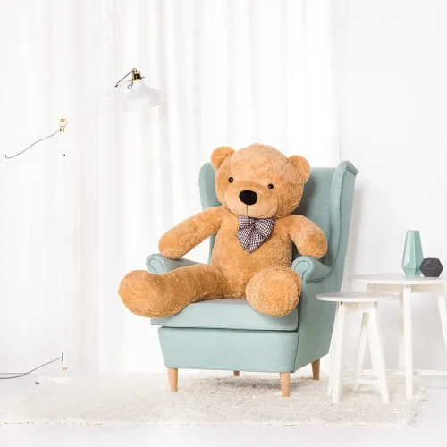 Teddyway Popo Big Plush Teddy Bear Giant XXL, Soft Toy, 100 Cm, 39 Inches, 3.3 Feet, Light Brown - Teddyway