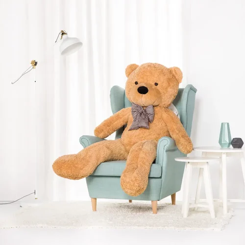 Teddyway Popo Big Plush Teddy Bear Giant XXL, Soft Toy, 100 Cm, 39 Inches, 3.3 Feet, Light Brown - Teddyway