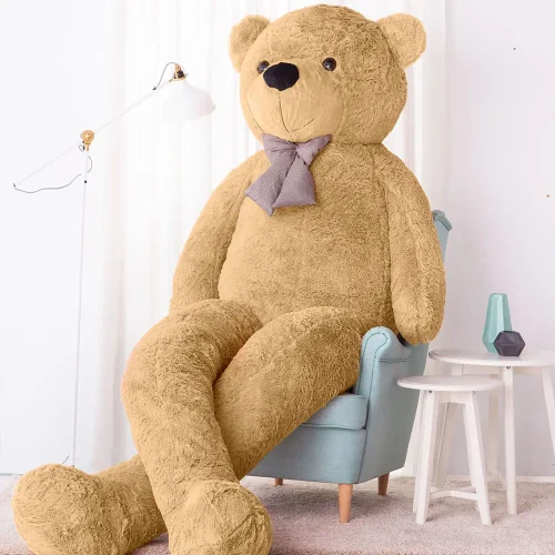 Teddyway Popo Big Plush Teddy Bear Giant XXL, Soft Toy, 100 Cm, 39 Inches, 3.3 Feet, Light Brown - Teddyway