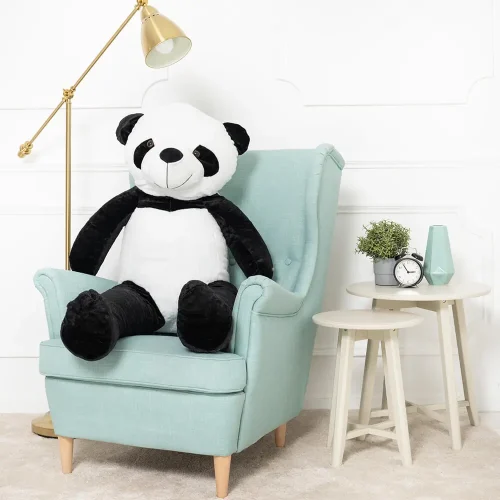 Teddyway Vovo Big Plush Panda Giant XXL, Soft Toy, 100 Cm, 39 Inches, 3.3 Feet, Black White - Teddyway