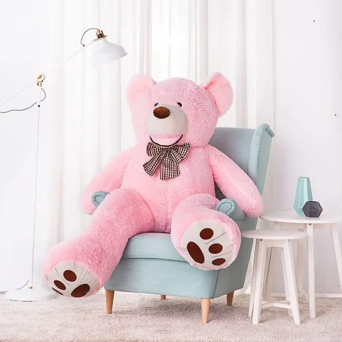 Teddyway Bobo Big Plush Teddy Bear Giant XXL, Soft Toy, 100 Cm, 39 Inches, 3.3 Feet, Light Brown - Teddyway