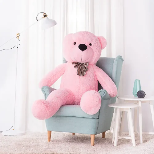 Teddyway Popo Big Plush Teddy Bear Giant XXL, Soft Toy, 100 Cm, 39 Inches, 3.3 Feet, Light Brown - Teddyway