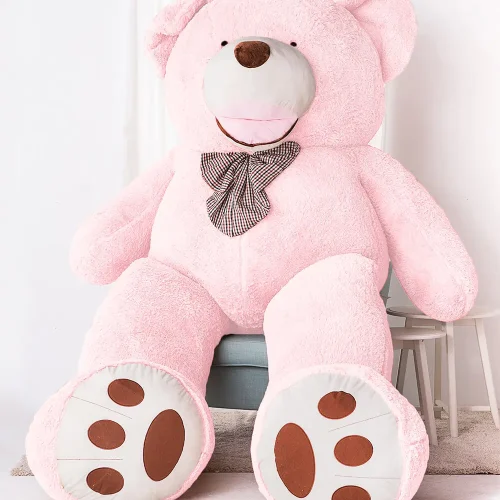 Teddyway Bobo Big Plush Teddy Bear Giant XXL, Soft Toy, 100 Cm, 39 Inches, 3.3 Feet, Light Brown - Teddyway