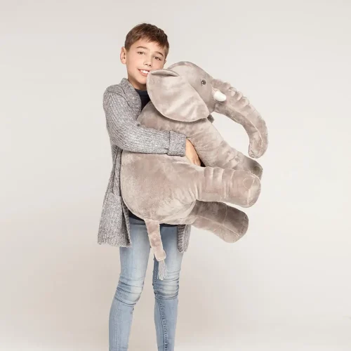 Teddyway Hogo Plush Elephant, Soft Toy, 70 Cm, 27 Inches, 2.3 Feet, Gray - Teddyway