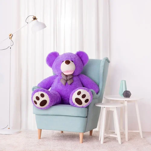 Teddyway Bobo Big Plush Teddy Bear Giant XXL, Soft Toy, 100 Cm, 39 Inches, 3.3 Feet, Light Brown - Teddyway