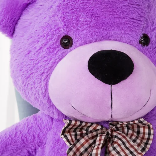 Teddyway Popo Big Plush Teddy Bear Giant XXL, Soft Toy, 100 Cm, 39 Inches, 3.3 Feet, Purple - Teddyway