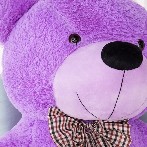 Teddyway Popo Big Plush Teddy Bear Giant XXL, Soft Toy, 100 Cm, 39 Inches, 3.3 Feet, Purple - Teddyway