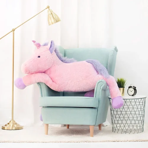 Teddyway Soso Plush Unicorn, Soft Toy, 70 Cm, 27 Inches, 2.3 Feet, Pink - Teddyway