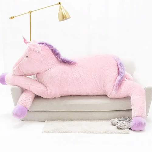 Teddyway Soso Plush Unicorn, Soft Toy, 70 Cm, 27 Inches, 2.3 Feet, Pink - Teddyway