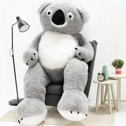Teddyway Koko Big Plush Koala Giant XXL, Soft Toy, 100 Cm, 39 Inches, 3.3 Feet, Gray - Teddyway