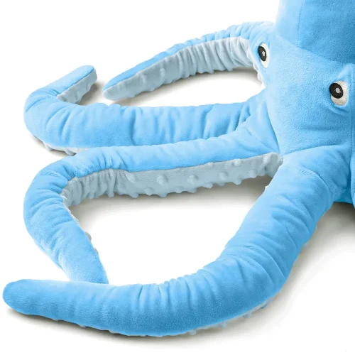 Teddyway Sodo Big Plush Squid Giant XXL, Soft Toy, 80 Cm, 31 Inches, 2.6 Feet, Blue - Teddyway