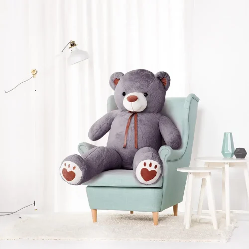 Big Plush Teddy Bear, Soft Toy, 100 Cm, 39 Inches, 3.3 Feet, Light Brown, Toto - Teddyway