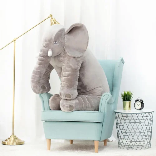 Teddyway Hogo Plush Elephant, Soft Toy, 70 Cm, 27 Inches, 2.3 Feet, Gray - Teddyway