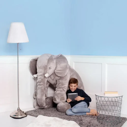 Teddyway Hogo Plush Elephant, Soft Toy, 70 Cm, 27 Inches, 2.3 Feet, Gray - Teddyway