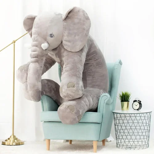 Teddyway Hogo Plush Elephant, Soft Toy, 70 Cm, 27 Inches, 2.3 Feet, Gray - Teddyway