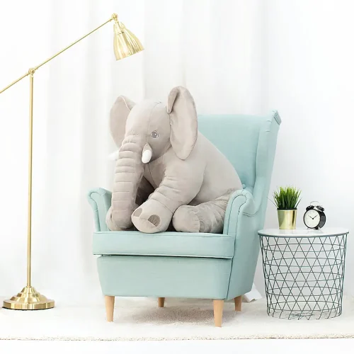 Teddyway Hogo Plush Elephant, Soft Toy, 70 Cm, 27 Inches, 2.3 Feet, Gray - Teddyway