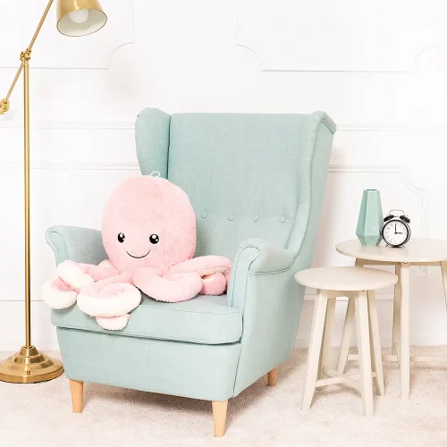 Opus Big Plush Octopus GIant XXL, Soft Toy, 80 Cm, 31 Inches, 2.6 Feet, Blue - Teddyway