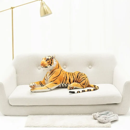 Teddyway Tigo Plush Tiger, Soft Toy, 70 Cm, 27 Inches, 2.3 Feet, Yellow - Teddyway