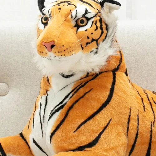Teddyway Tigo Plush Tiger, Soft Toy, 70 Cm, 27 Inches, 2.3 Feet, Yellow - Teddyway