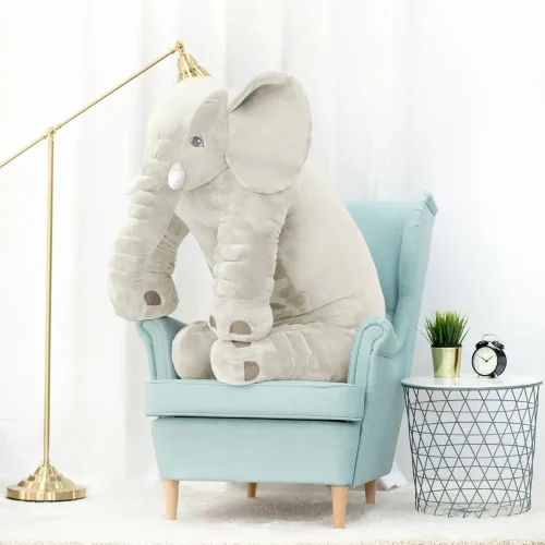 Teddyway Hogo Plush Elephant, Soft Toy, 70 Cm, 27 Inches, 2.3 Feet, Gray - Teddyway
