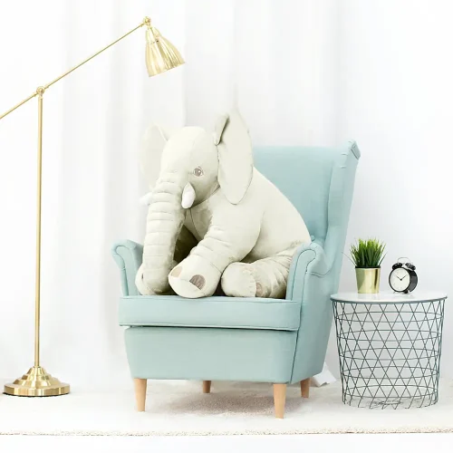 Teddyway Hogo Plush Elephant, Soft Toy, 70 Cm, 27 Inches, 2.3 Feet, Gray - Teddyway
