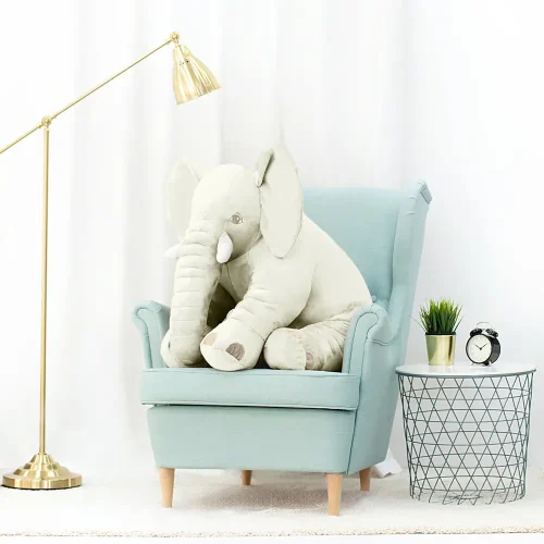 Teddyway Hogo Plush Elephant, Soft Toy, 70 Cm, 27 Inches, 2.3 Feet, Gray - Teddyway