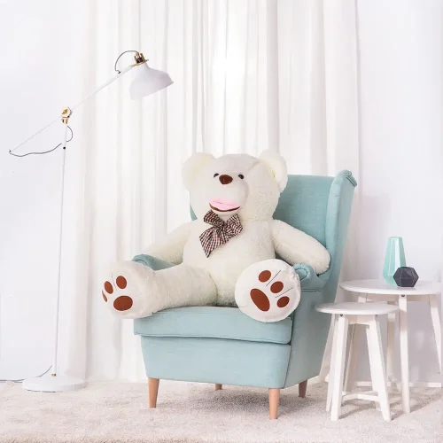 Teddyway Bobo Big Plush Teddy Bear Giant XXL, Soft Toy, 100 Cm, 39 Inches, 3.3 Feet, Light Brown - Teddyway