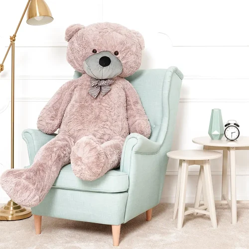 Teddyway Popo Big Plush Teddy Bear Giant XXL, Soft Toy, 100 Cm, 39 Inches, 3.3 Feet, Light Brown - Teddyway