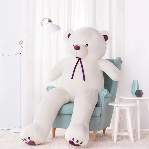 Big Plush Teddy Bear, Soft Toy, 100 Cm, 39 Inches, 3.3 Feet, Light Brown, Toto - Teddyway