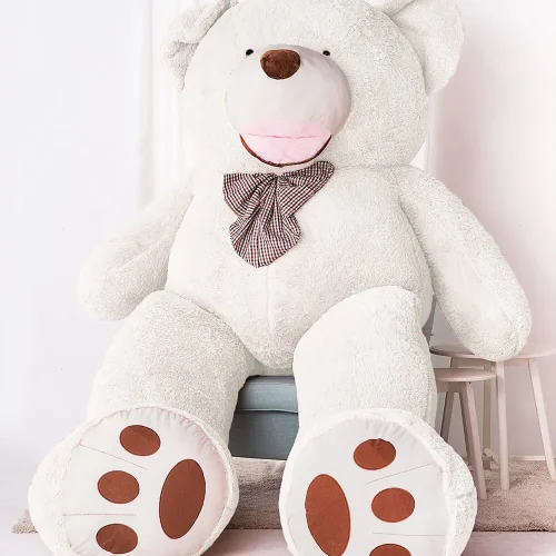 Teddyway Bobo Big Plush Teddy Bear Giant XXL, Soft Toy, 100 Cm, 39 Inches, 3.3 Feet, Light Brown - Teddyway