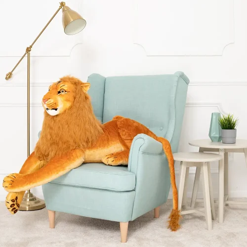 Teddyway Levo Big Plush Lion Giant XXL, Soft Toy, 130 Cm, 51 Inches, 4.3 Feet, Yellow - Teddyway