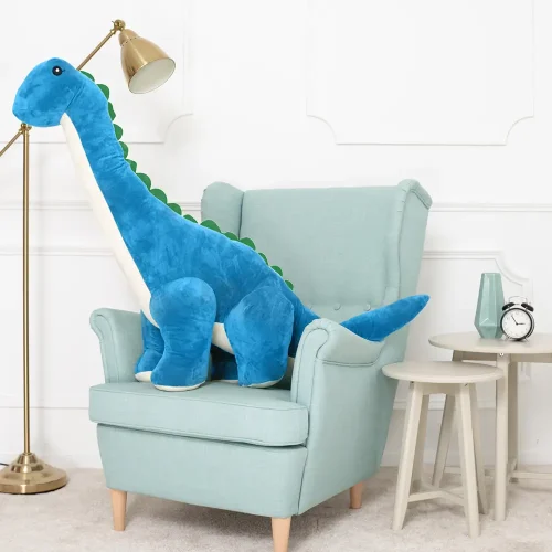 Teddyway Tobo Big Plush Dinosaur Giant XXL, Soft Toy, 150 Cm, 59 Inches, 4.9 Feet, Blue - Teddyway