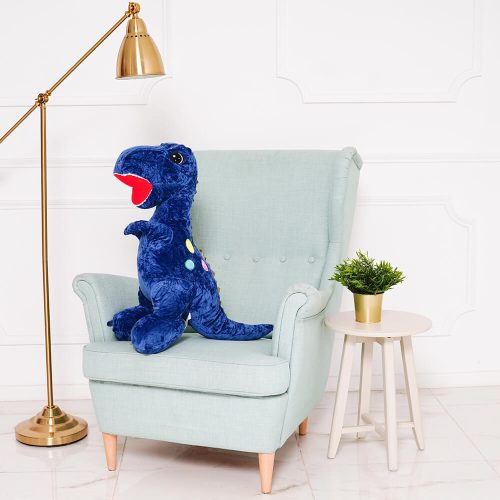 Teddyway Gogo Plush Dinosaur, Soft Toy, 90 Cm, 35 Inches, 2.9 Feet, Blue - Teddyway