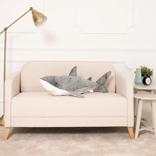 Teddyway Saho Plush Shark, Soft Toy, 90 Cm, 35 Inches, 2.9 Feet, Blue - Teddyway