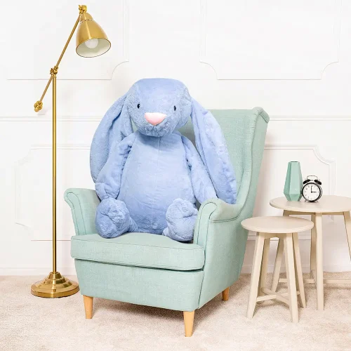 Teddyway Bani Big Plush Bunny Giant XXL, Soft Toy, 100 Cm, 39 Inches, 3.3 Feet, Blue - Teddyway