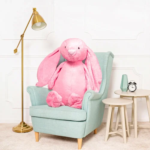 Teddyway Bani Big Plush Bunny Giant XXL, Soft Toy, 100 Cm, 39 Inches, 3.3 Feet, Bright Pink - Teddyway
