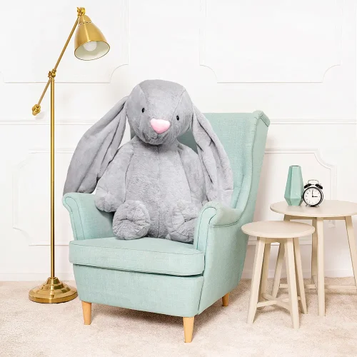 Teddyway Bani Big Plush Bunny Giant XXL, Soft Toy, 100 Cm, 39 Inches, 3.3 Feet, Dark Gray - Teddyway