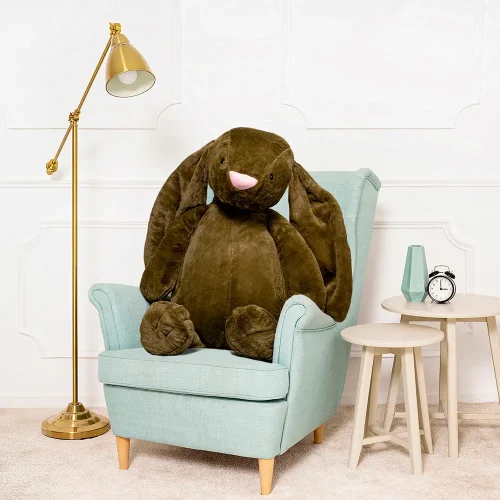 Teddyway Bani Big Plush Bunny Giant XXL, Soft Toy, 100 Cm, 39 Inches, 3.3 Feet, Olive - Teddyway