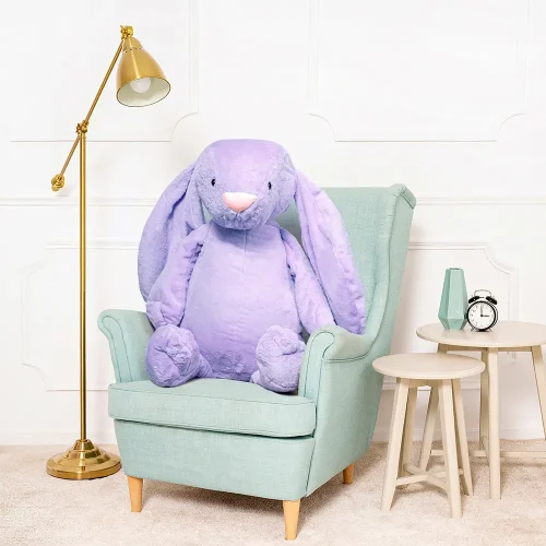 Teddyway Bani Big Plush Bunny Giant XXL, Soft Toy, 100 Cm, 39 Inches, 3.3 Feet, Purple - Teddyway