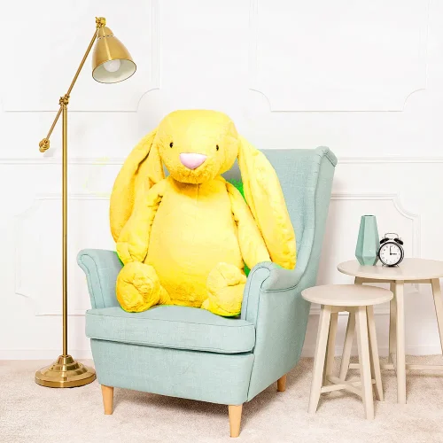 Teddyway Bani Big Plush Bunny Giant XXL, Soft Toy, 100 Cm, 39 Inches, 3.3 Feet, Yellow - Teddyway